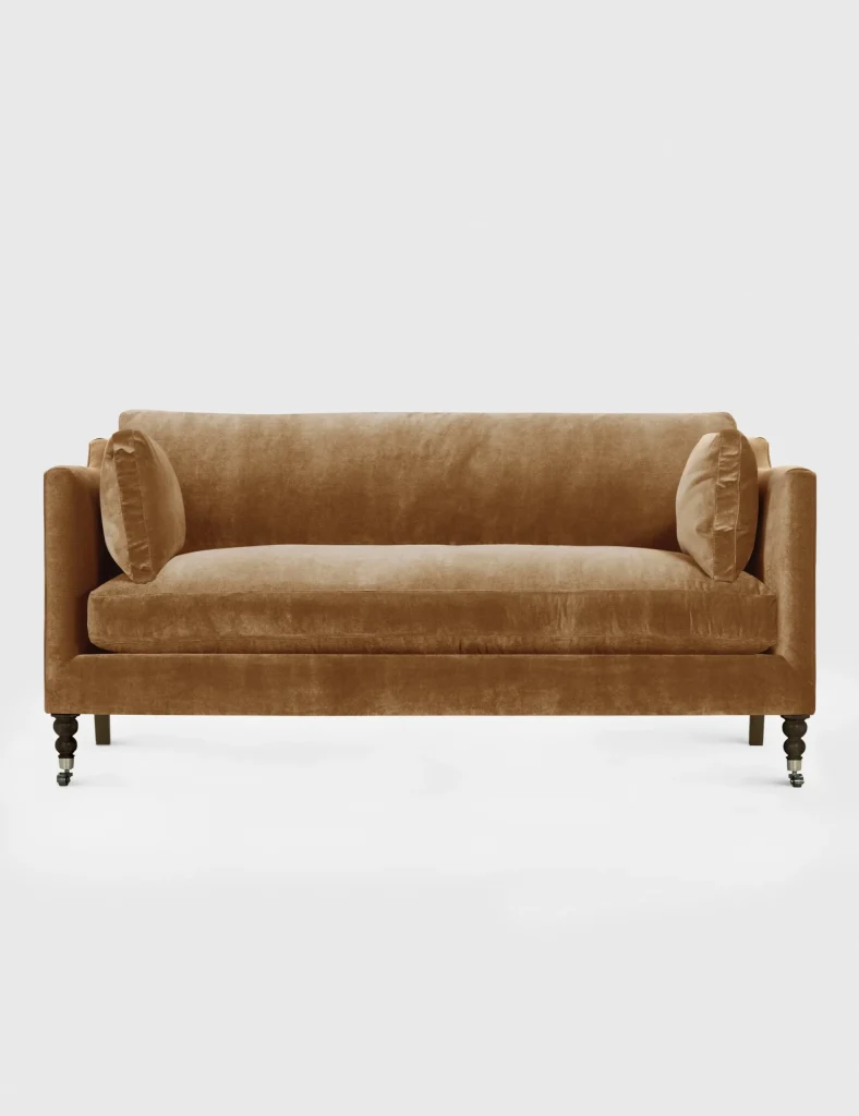 FIFI SOFA - Lulu and Georgia Small CognacVelvet Product scaled